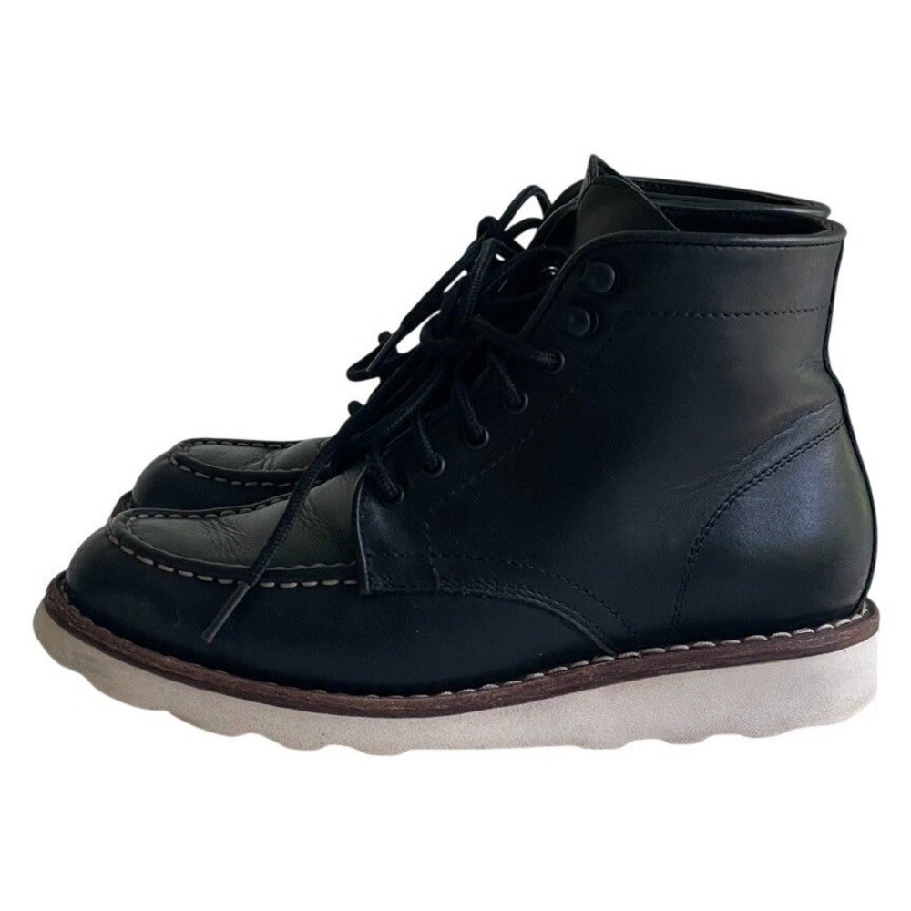 Thursday Diplomat Moc‎ Toe Boots Black Leather Womens Size 5